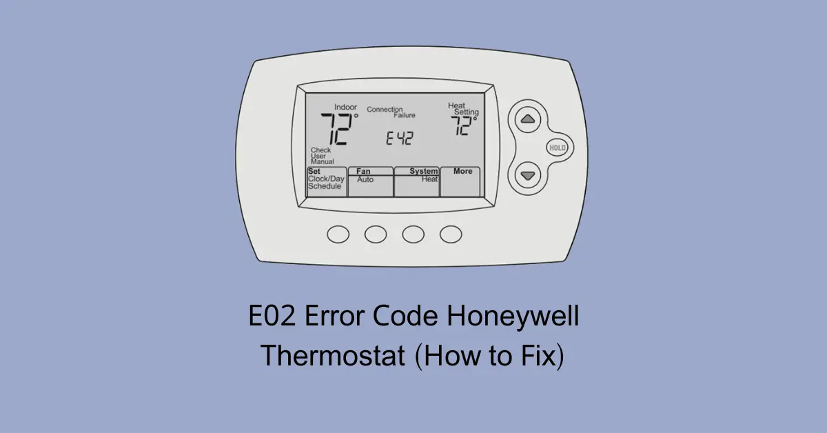 E02 Error Code Honeywell Thermostat