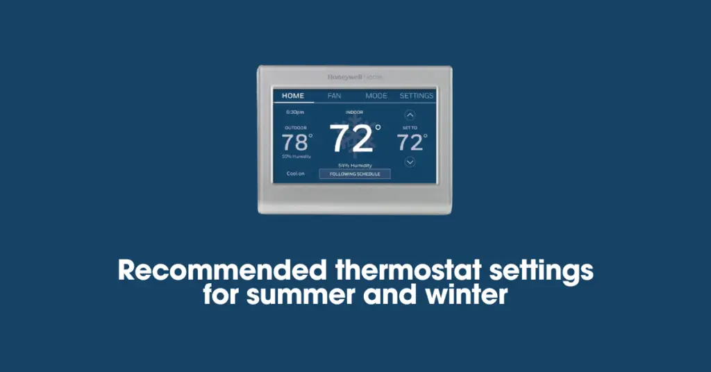 Optimal Thermostat Settings for Summer and Winter Achieving the Ideal
