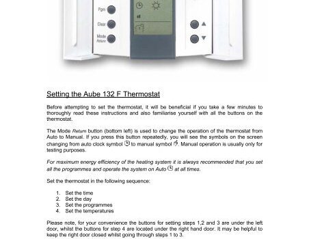 Aube Thermostat How to Turn off