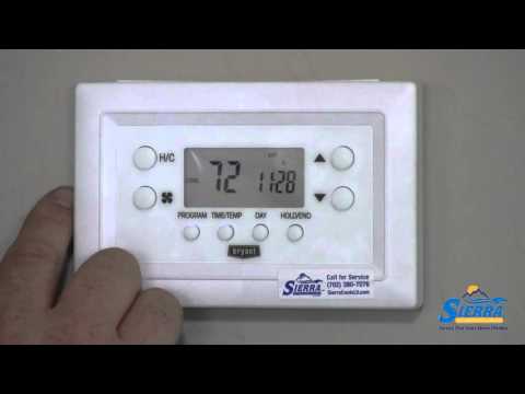 How to Reset Bryant Thermostat