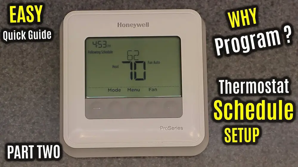 How to Program a Honeywell Proseries Thermostat