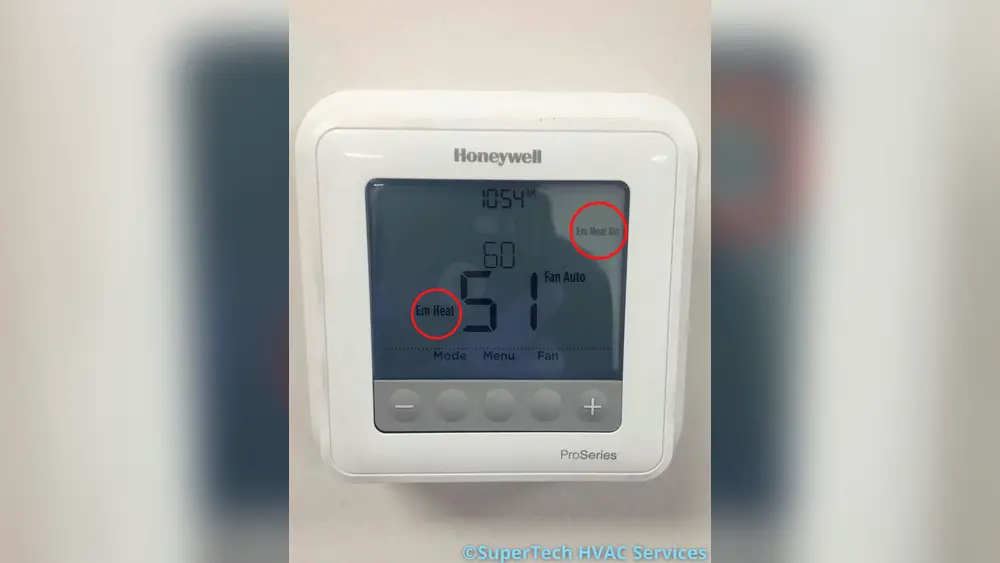 What is Em Heat on a Honeywell Thermostat